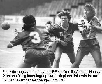 Hanbollslaget RPs Gunilla Olsson i en match. Foto: RP