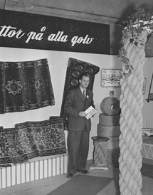 Ett av otaliga marknadsbesök, Svenska mässan i Göteborg 1951. Bild: Wahlbecks