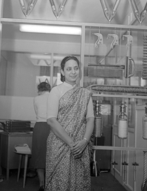 Besök av doktor Annapurna Chakravarty från Indien 1960.  Bild: Wahlbecks