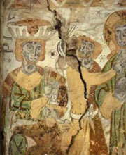 Lillkyrkas målningar kan dateras till 1100-talet.