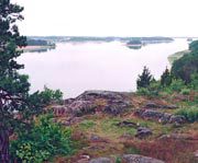 Utsikt från Tångstad fornborg nära Norsholm.