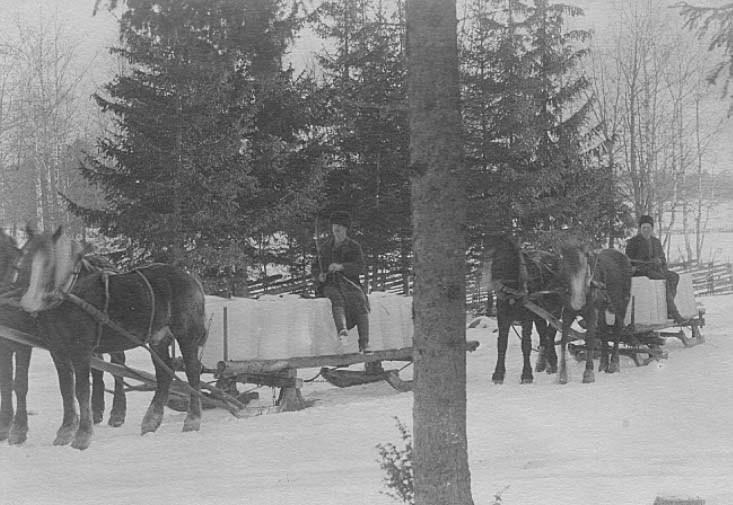 Is kördes till mejeriet från Rinnasjön av kontrakterade bönder ända in på 1950-talet.