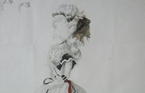 Marie-Antoinette. Det sägs att teckningen av drottningen är gjord av Axel von Fersen. Bild: Lars Ekelund/Östergötlands museum