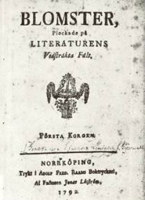 En antologi av Gustafva från 1792. Bild: Ur "Norrköpings historia IV"