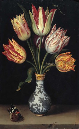 Den holländske målaren Ambrosio Bosschaert målade ”Tulpaner i en Wan-Li vas” 1619.
