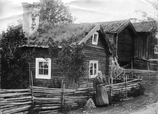 Bebyggelse vid Södra Gruvan, där "järnvägen" mot Finspång passerade