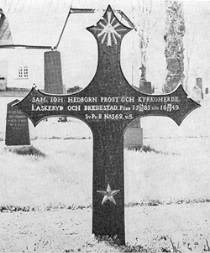 Samuel Hedborns gravkors på Askeryds kyrkogård. Bild: Ur "Mellan Sommen och Vättern"