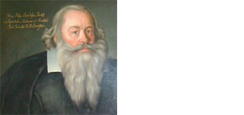 Philippus Bononius. Detalj av porträtt i Österåkers kyrka. Foto: Stig-Ove Wisberg
